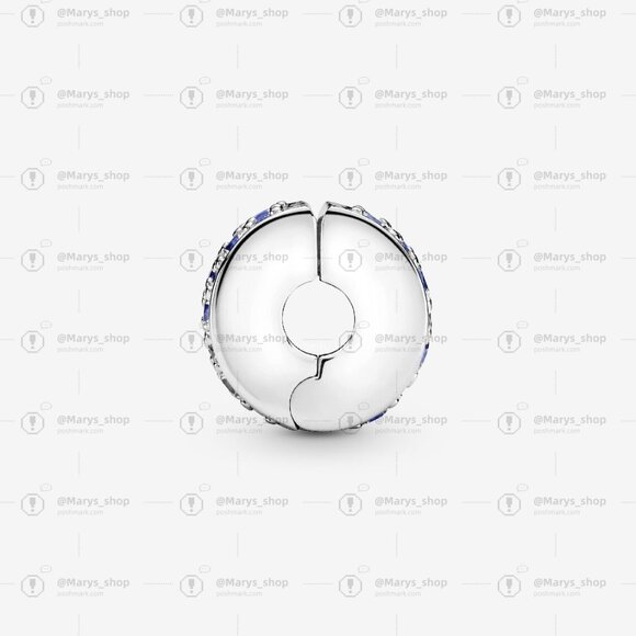 Pandora Blue Pavรฉ Clip Charm - Picture 2 of 5